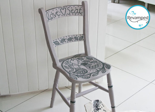 Hand painted vintage Love Seat | The Other Duckling