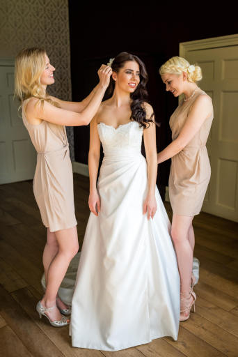 Bride and bridesmaids
