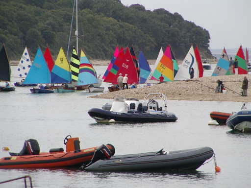 Scows leaving the harbour on their annual