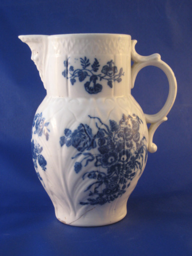 Antique Porcelain, Caughley Mask Jug