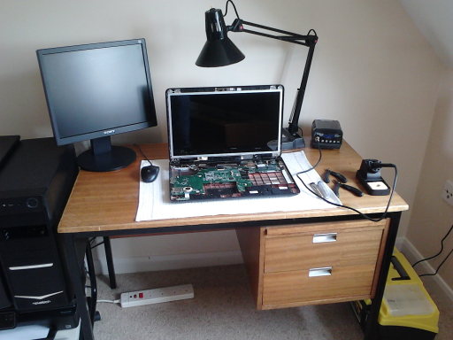 first computer repair work bench