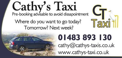 Cathys Cranleigh Taxi for a local cranleigh taxi