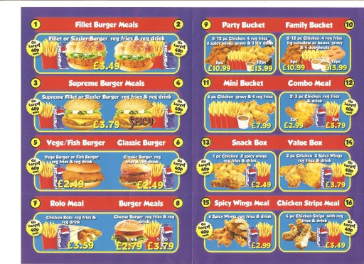 Burgers and meal deals