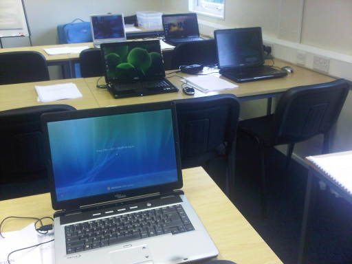 Laptops provided for on-site training