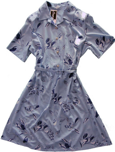 Symphony Short Sleeve Standard Fitting Dress Floral Print - Blue