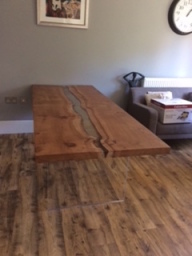 resin river tree wood dining tables