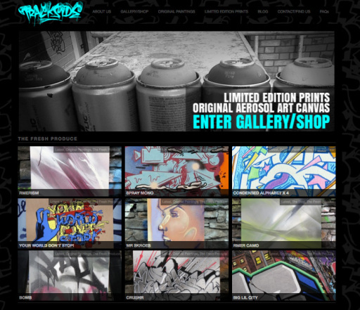 Trackside graffiti art studio &amp; gallery.