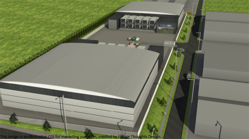 New Wellingborough Data Centre development site, birds eye view.