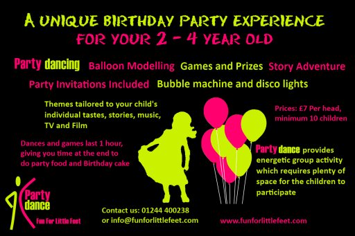 Birthday Parties for age 2 - 4 years old