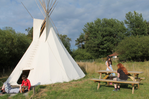 Our traditional American style tipi is excellent either for a stay in it's own right or as an add-on