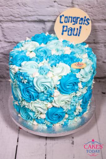 Blue Swirl Delight (A4022) - Looking for a showstopper cake? Look no further, our swirl cakes are pr