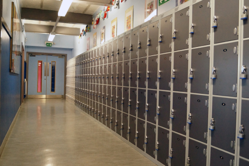 Laminate door lockers