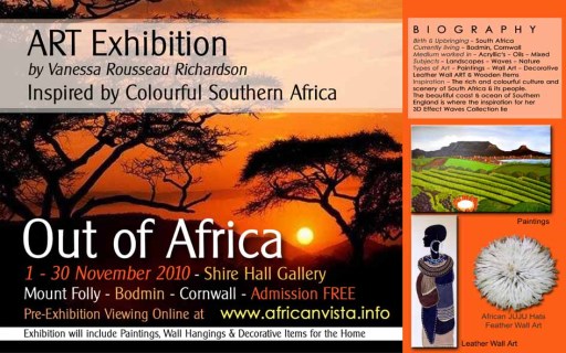 Out Of Africa Art Exhibition 1 - 30 November 2010