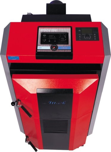 Attack Profi log gasdifying boiler for central heating and hot water.