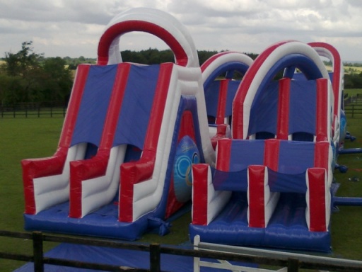 giant slide with over 200 feet of running track