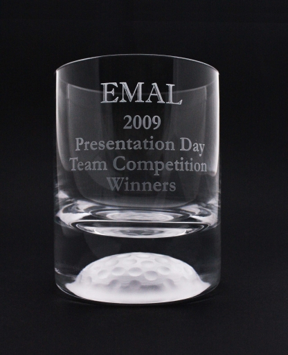 Engraved Golf Trophy - Whisky Glass