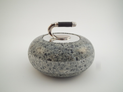 Miniature Curling Stones made from Ailsa Craig Granite