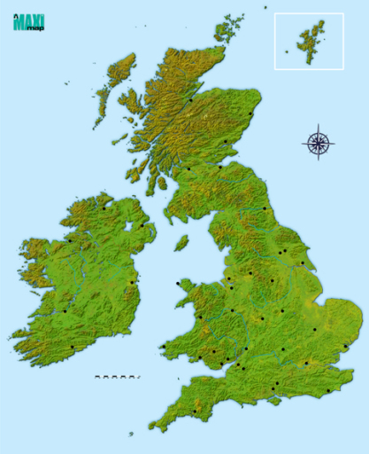 British Isles MaxiMap Giant walk-on floor map