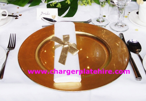 Gold Coloured Charger Plate