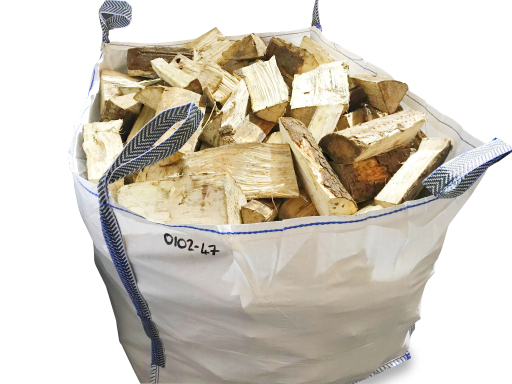kin dried firewood softwood logs bulk bag
