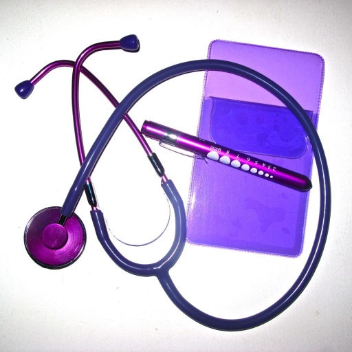 Purple package - Stethoscope, penlight and pen holder