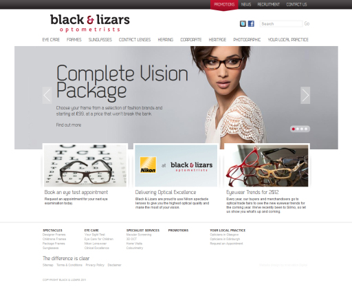 New Black &amp; Lizars website from Innovation Digital.