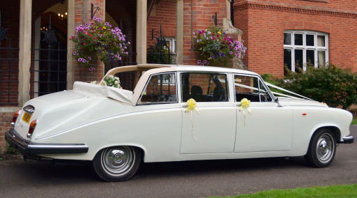 1989 convertible Daimler Landaulette at Audleys Wood Hotel