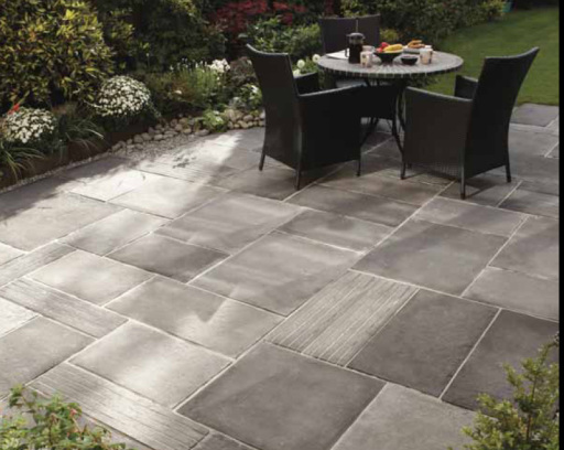 Bradstone paving slabs for a country garden feel
