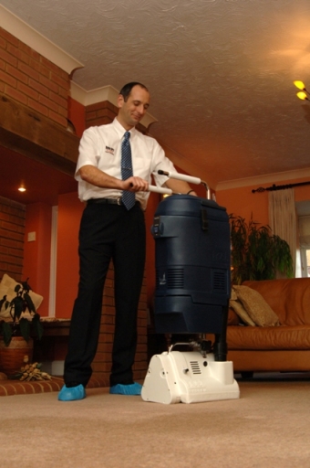Bone Dry Carpet Cleaning in Progress