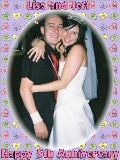 Anniversary topper with your photograph and personalised with any name and message