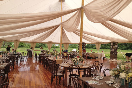 Lined Pole Tent Sailcloth wedding structure