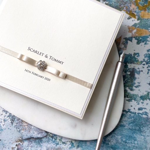 Diamante Dior Bow Invitation