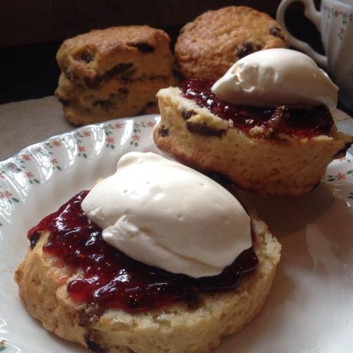 Scone, Jam and cream