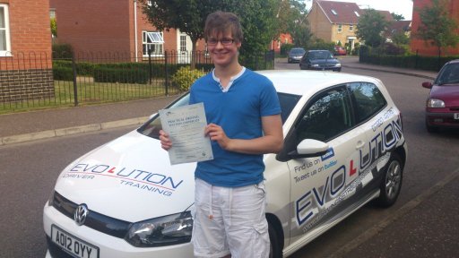 Congratulations to Ryan on passing his driving test in Norwich!