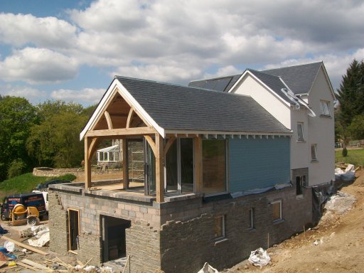 Arum designed oak framed home under construction.