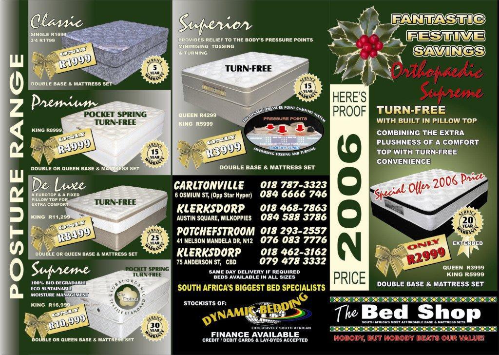 THE BED SHOP 1A Austin Square, Klerksdorp, 2570
