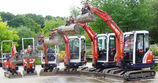 Kubota rubber tracked excavators