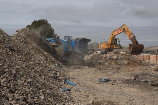 Concrete crushing at KKC Depot Maidstone