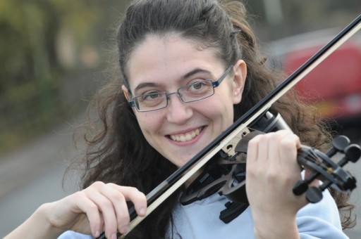 Jo Atherton, first violin of Rising Bridge Quartet