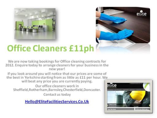 Office Cleaning only ??11ph Sheffield Rotherham Barnsley Doncaster