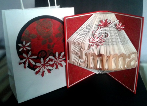 Folded Book - unique personalised gift, with matching gift bag