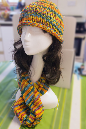 One of my hand knitted hats and snoods