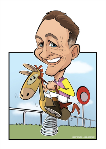 Richard Dunwoody commissioned caricature