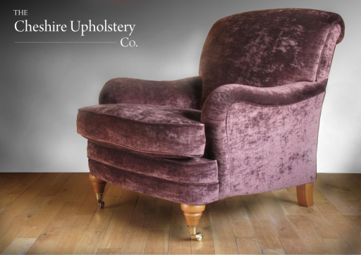 Chair Reupholstered in crushed velvet