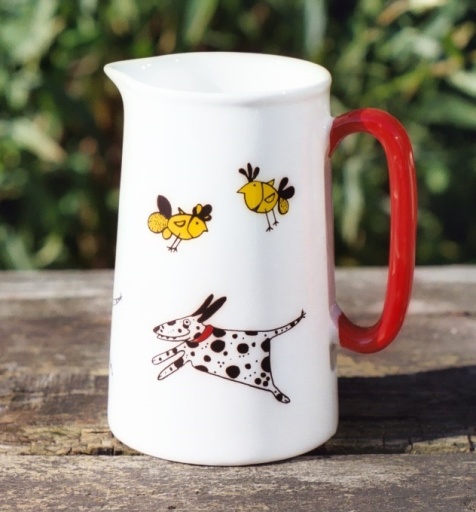 Hand painted bone china jug
