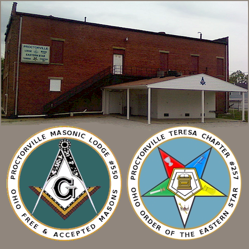 Proctorville Ohio Lodge 550 F&AM E. Front Street & Grant Court