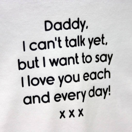 text on a baby gift