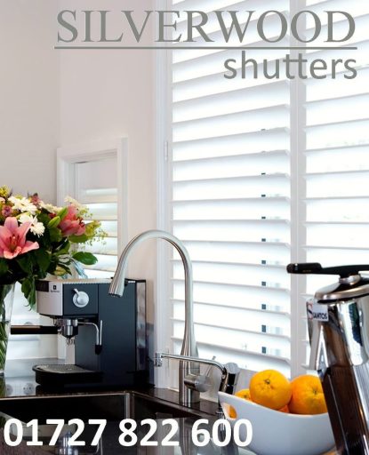Beautiful white window shutters from SILVERWOOD shutters
