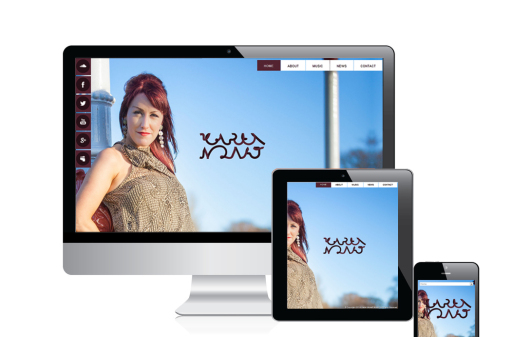 Karen Mowat website on responsive view