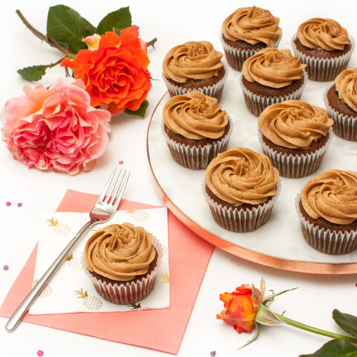 Vegan Coffee and Walnut Cupcakes